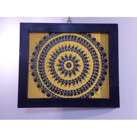 Tableau.CE.mandala.dot.jaune.bleu marine.TJB.V3