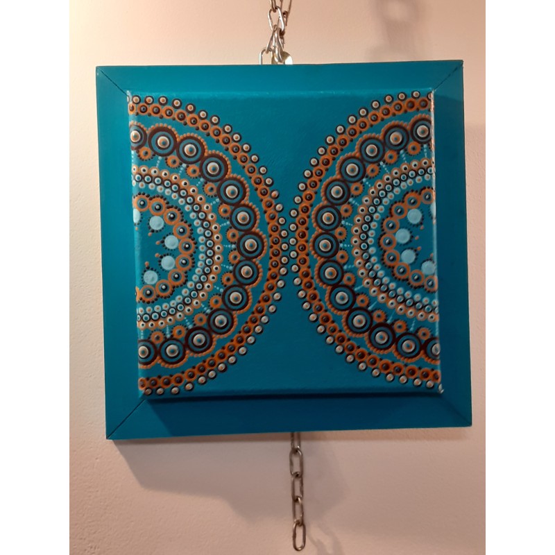 Tableau Carre.mandala.dot.bleumarron.v3 Tableau Carre.mandala.dot.bleumarron.v3