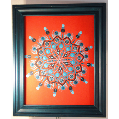 tableau.CE.mandala.dot.Rouge.Turquoise.2023