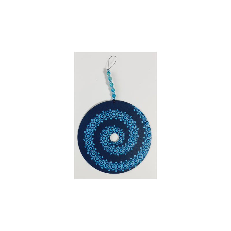 CD une face spirale bleu turquoise