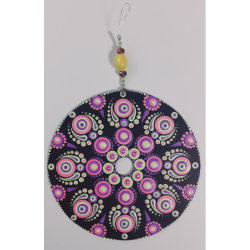 cd une face vert anis, rose violet