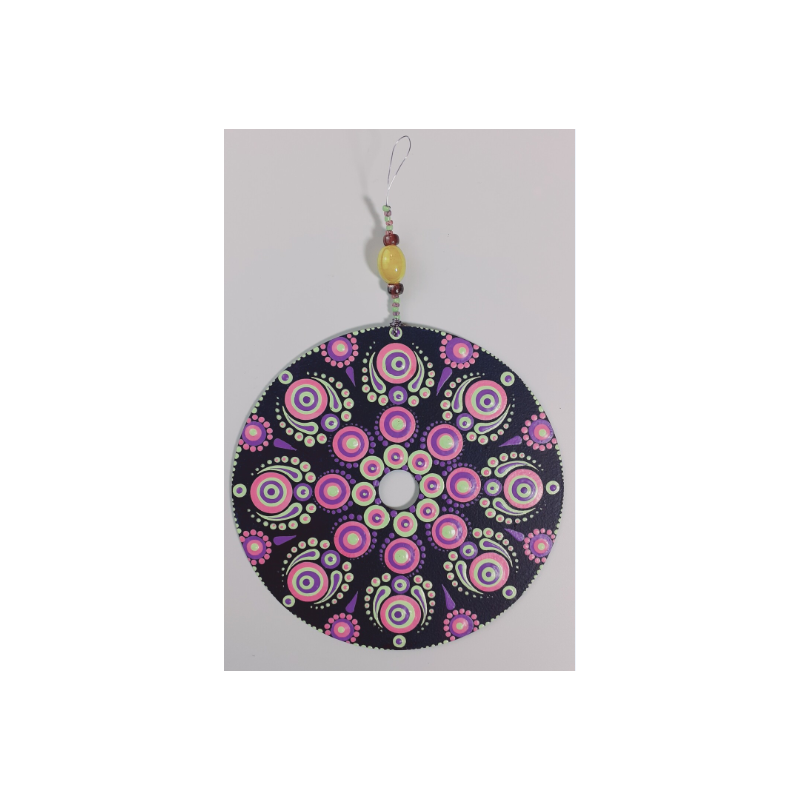 cd une face vert anis, rose violet