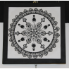 Tableau Carre.CE.mandala.dot.V3.Noir et blanc