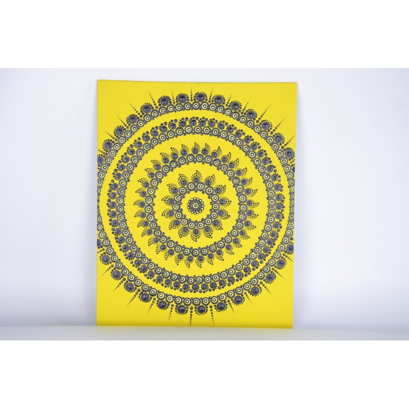 Tableau.CE.mandala.dot.jaune.bleu marine.TJB.V3